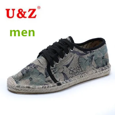 2018 Hot Men canvas espadrilles Fashion strips Men,100% cotton handmade breathable Casual Shoes Men blue/white Sneakers
