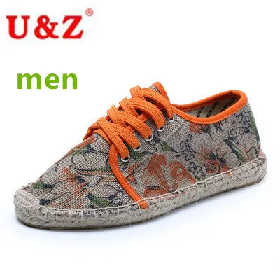 2018 Hot Men canvas espadrilles Fashion strips Men,100% cotton handmade breathable Casual Shoes Men blue/white Sneakers