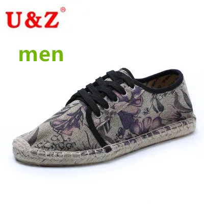 2018 Hot Men canvas espadrilles Fashion strips Men,100% cotton handmade breathable Casual Shoes Men blue/white Sneakers