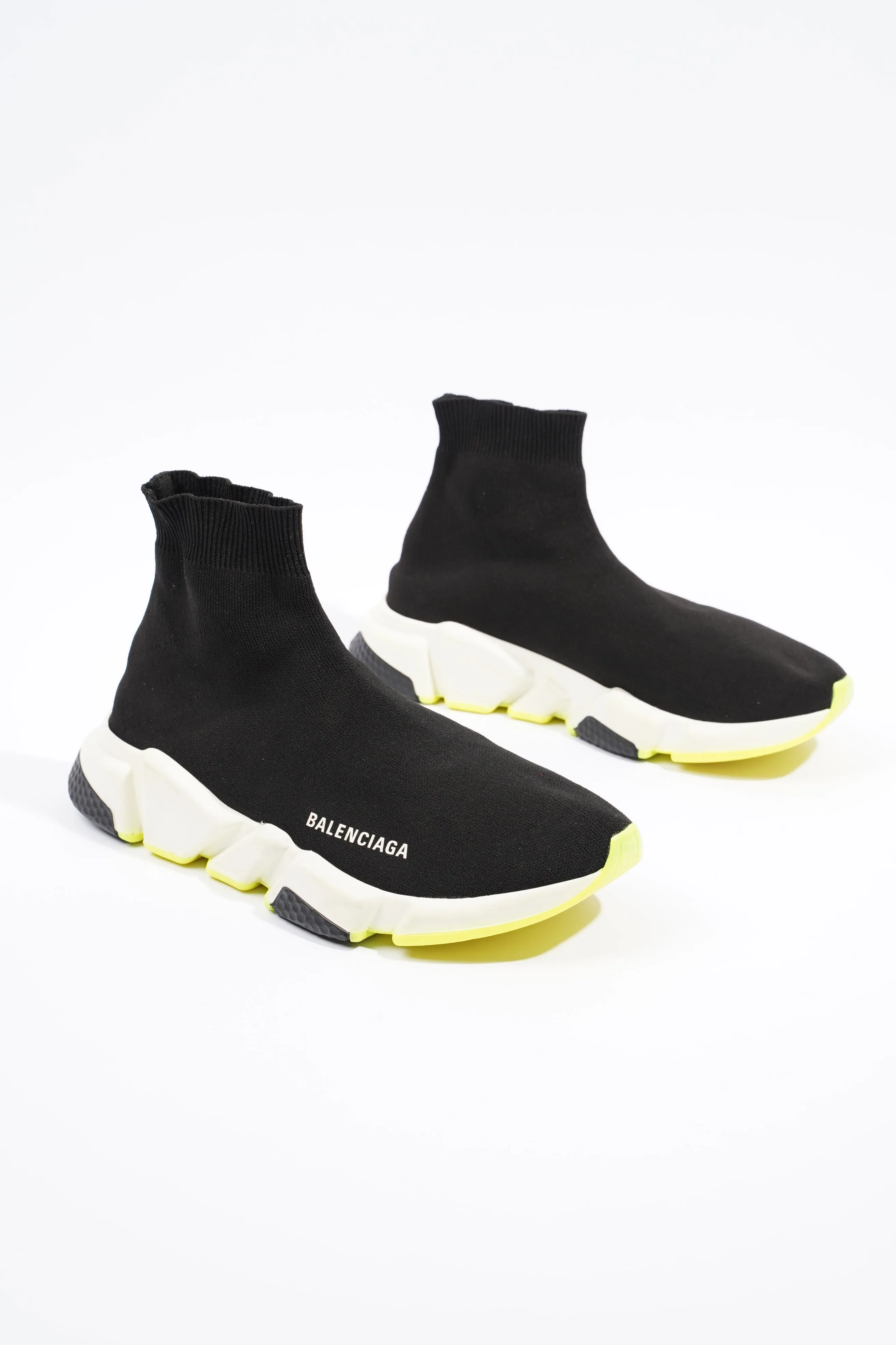 Balenciaga Mens Speed Black / White / Yellow EU 40 / UK 6