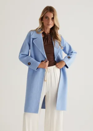 Chayso Knit Coat - Powder Blue