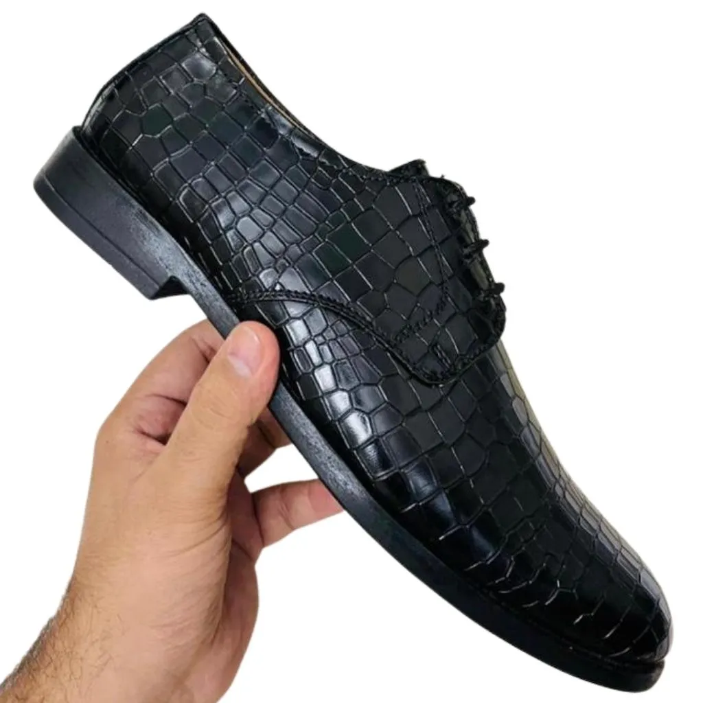 Croco Classic Modern Leather Shoes For Men