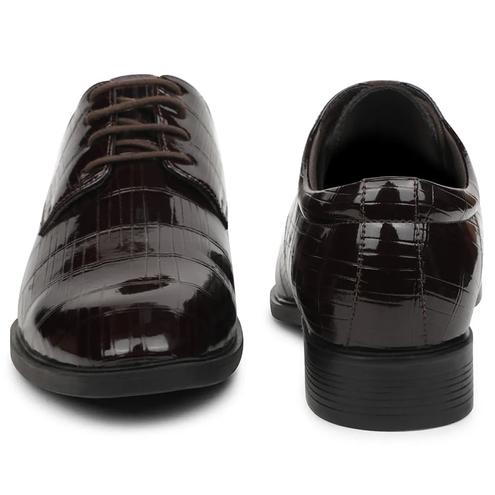 Fortune Brown Formal Lacing Oxford Shoes For Men JJL-2 By Liberty