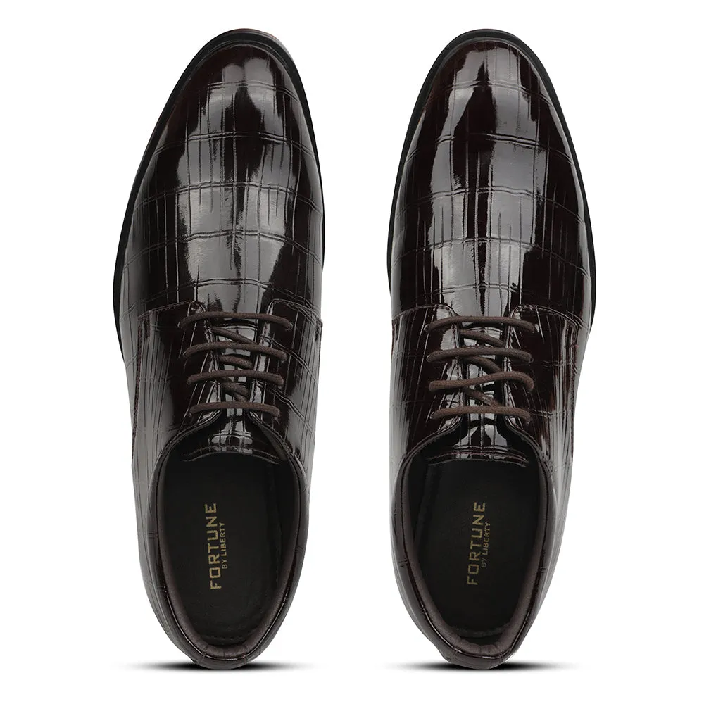 Fortune Brown Formal Lacing Oxford Shoes For Men JJL-2 By Liberty