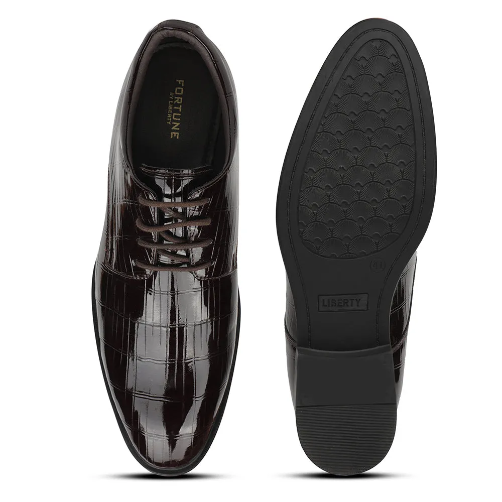 Fortune Brown Formal Lacing Oxford Shoes For Men JJL-2 By Liberty