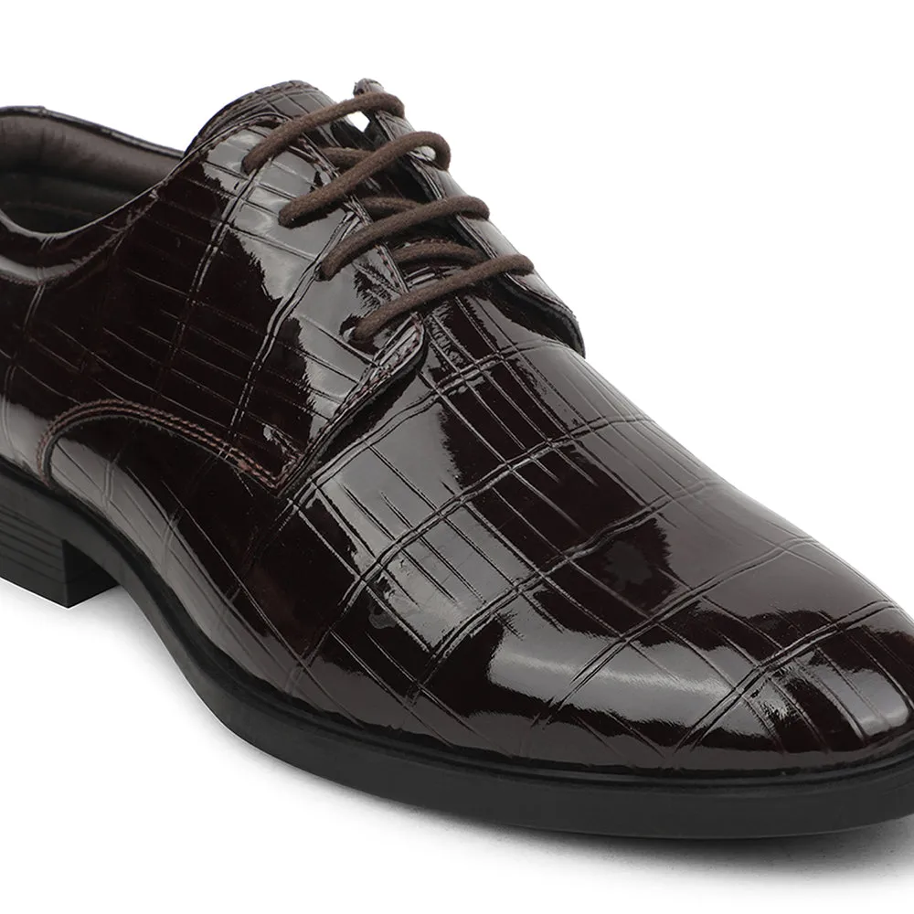 Fortune Brown Formal Lacing Oxford Shoes For Men JJL-2 By Liberty