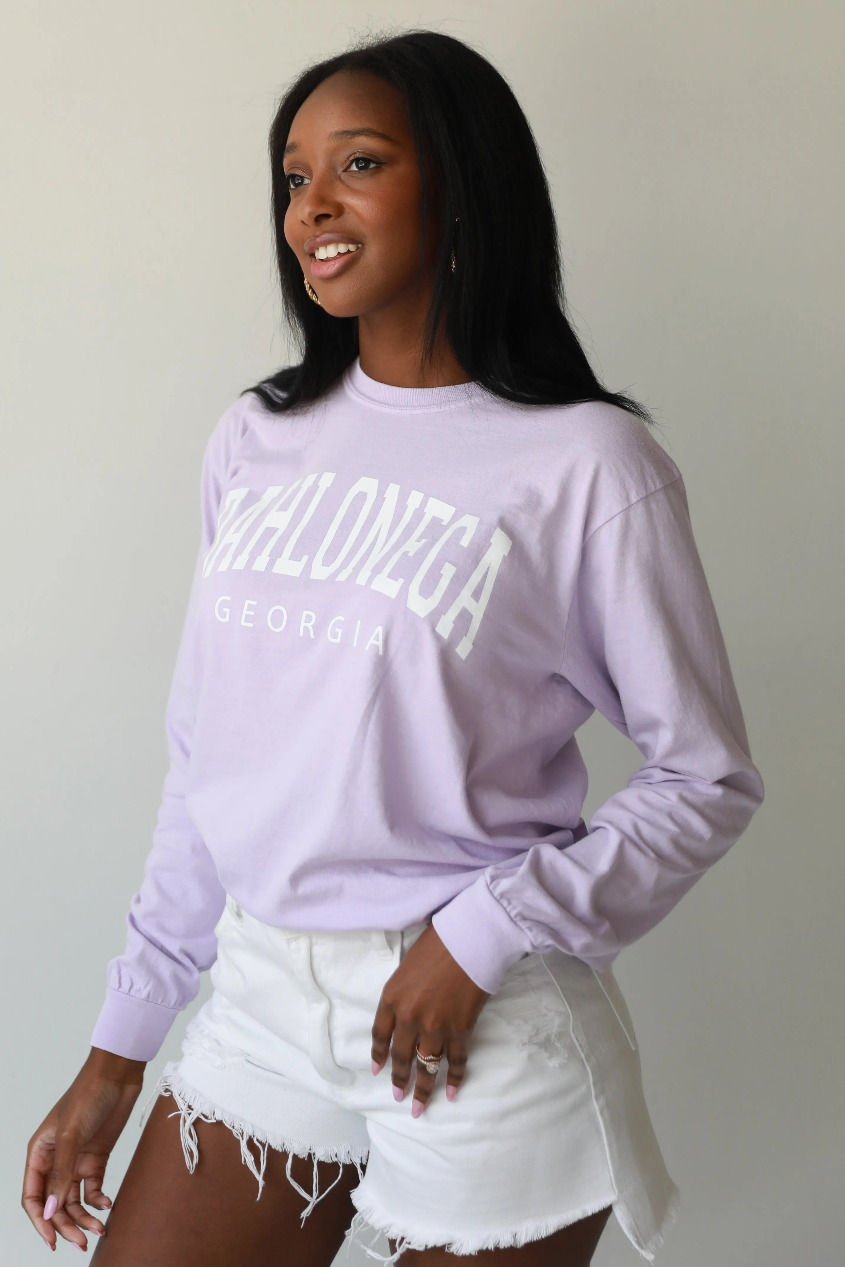 Lavender Dahlonega Georgia Long Sleeve Tee