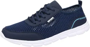 Mens Ultra Breathable Shoes Summer Quick-Dry Wading Shoes for Men Lightweigt Non-Slip Hiking Shoe with Comfy Sole Mens Casual Durable Sports Sneakers for Gym Fitness Workout