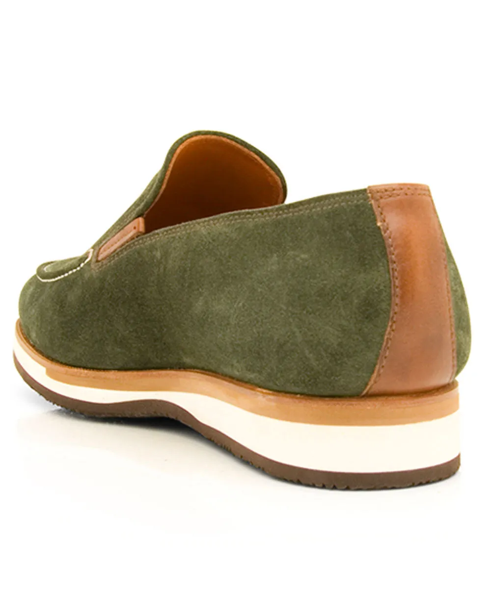 Passeggio Suede Loafer in Military Green
