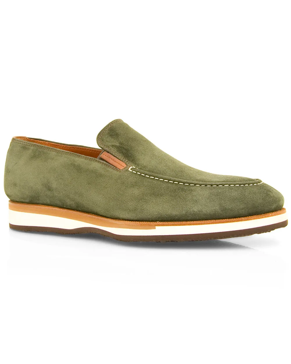 Passeggio Suede Loafer in Military Green