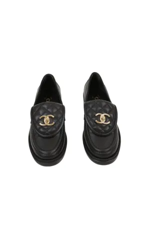 Quilted Lambskin Leather Loafers