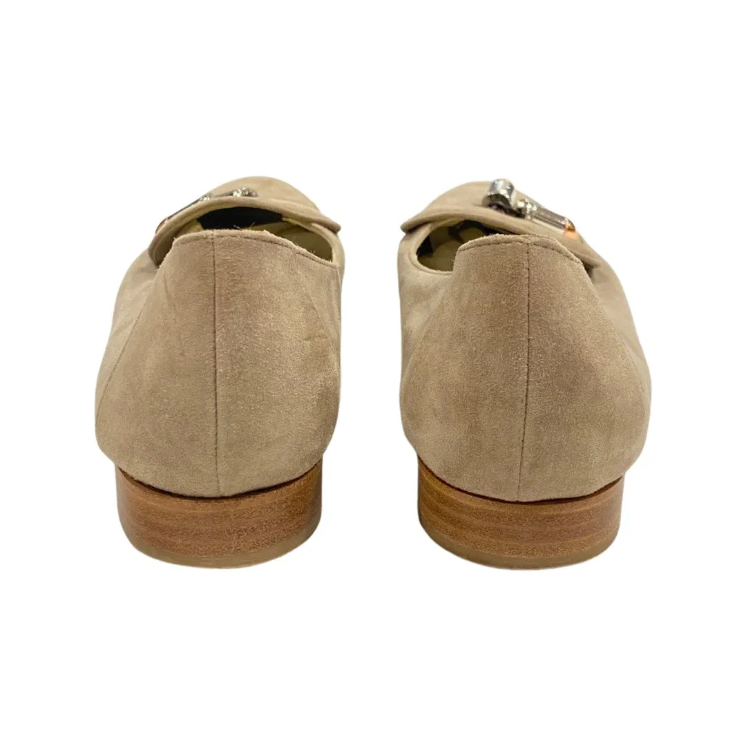 RUPERT SANDERSON pastel suede loafers