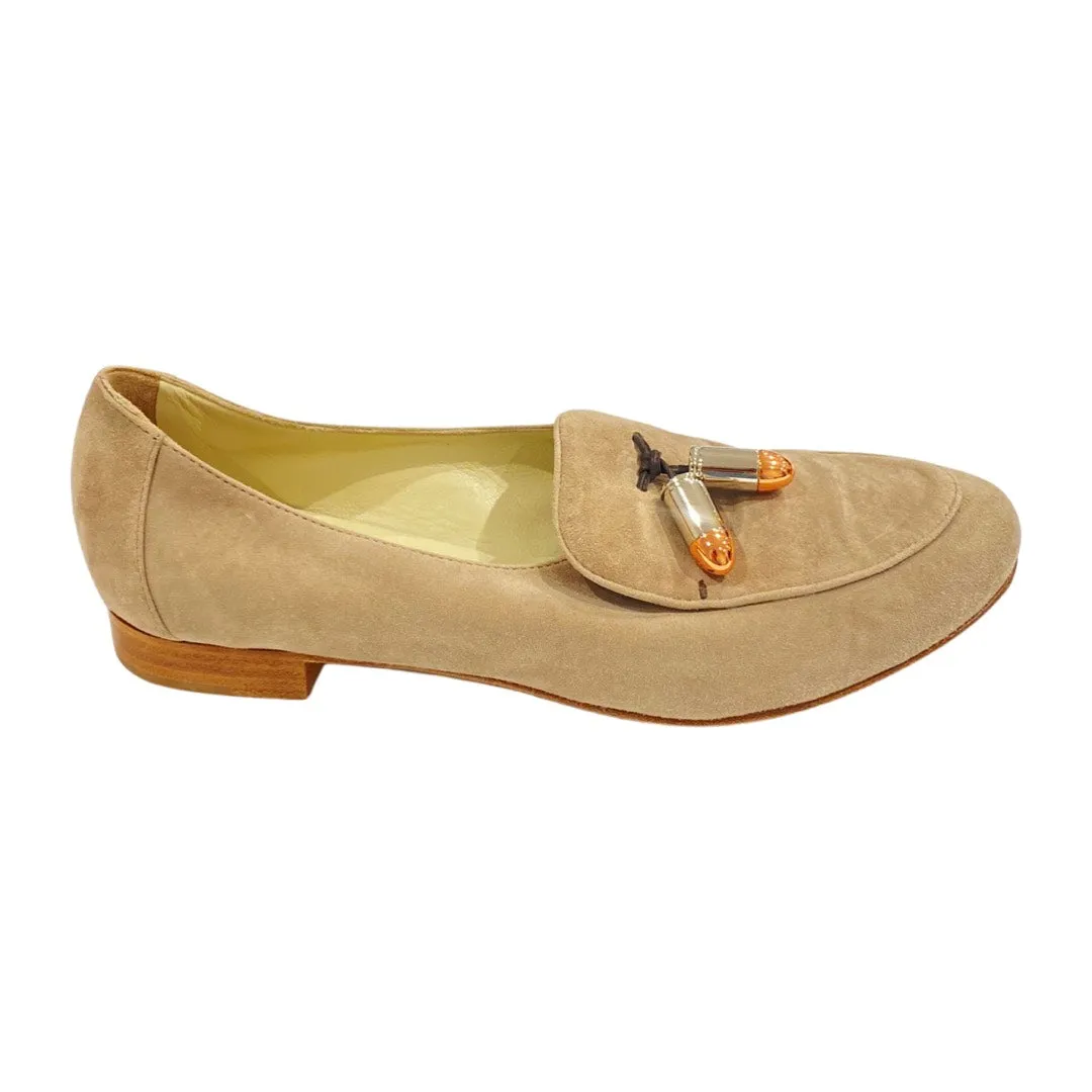 RUPERT SANDERSON pastel suede loafers