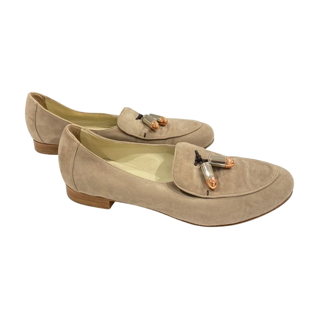RUPERT SANDERSON pastel suede loafers