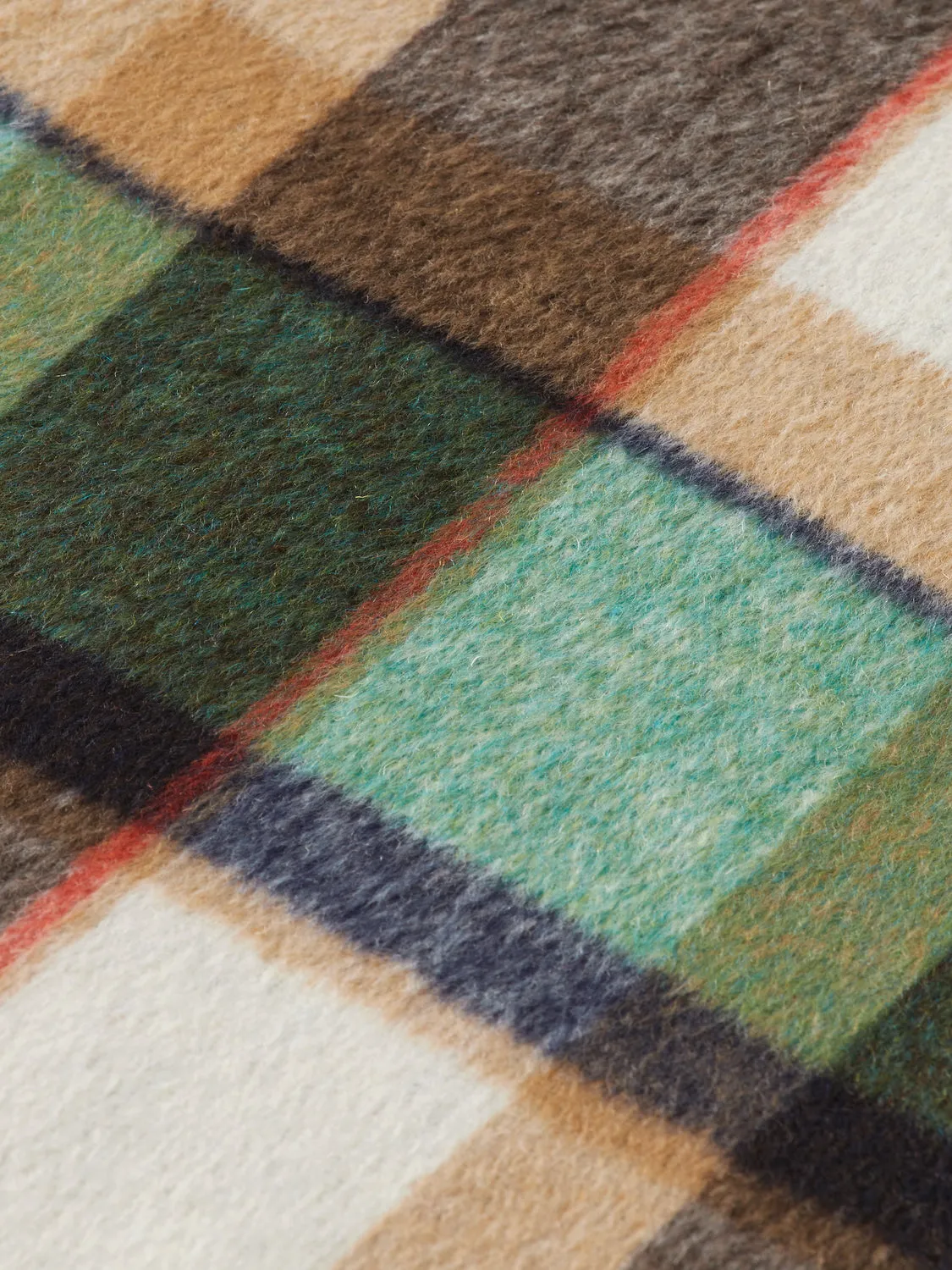 Single-breasted check coat